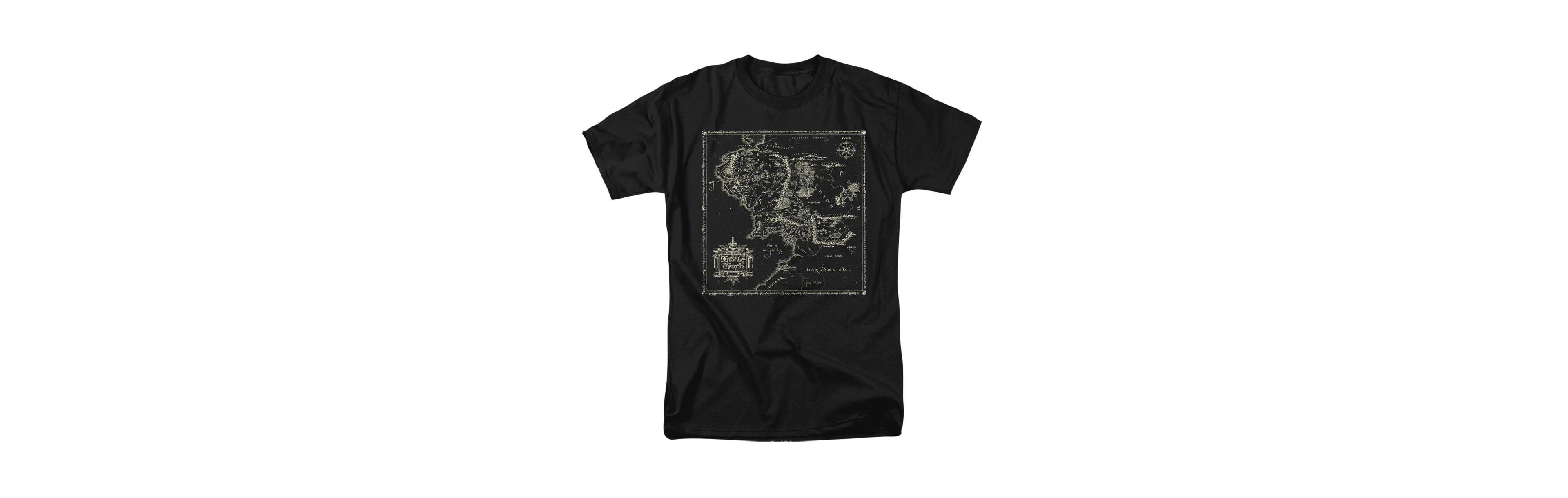 Logovision Men's Lord of The Rings Map Me T Shirt