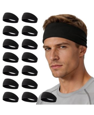 15 Pack Sports Headbands Wicking Non Slip Stretchy Workout Running Yoga Gym