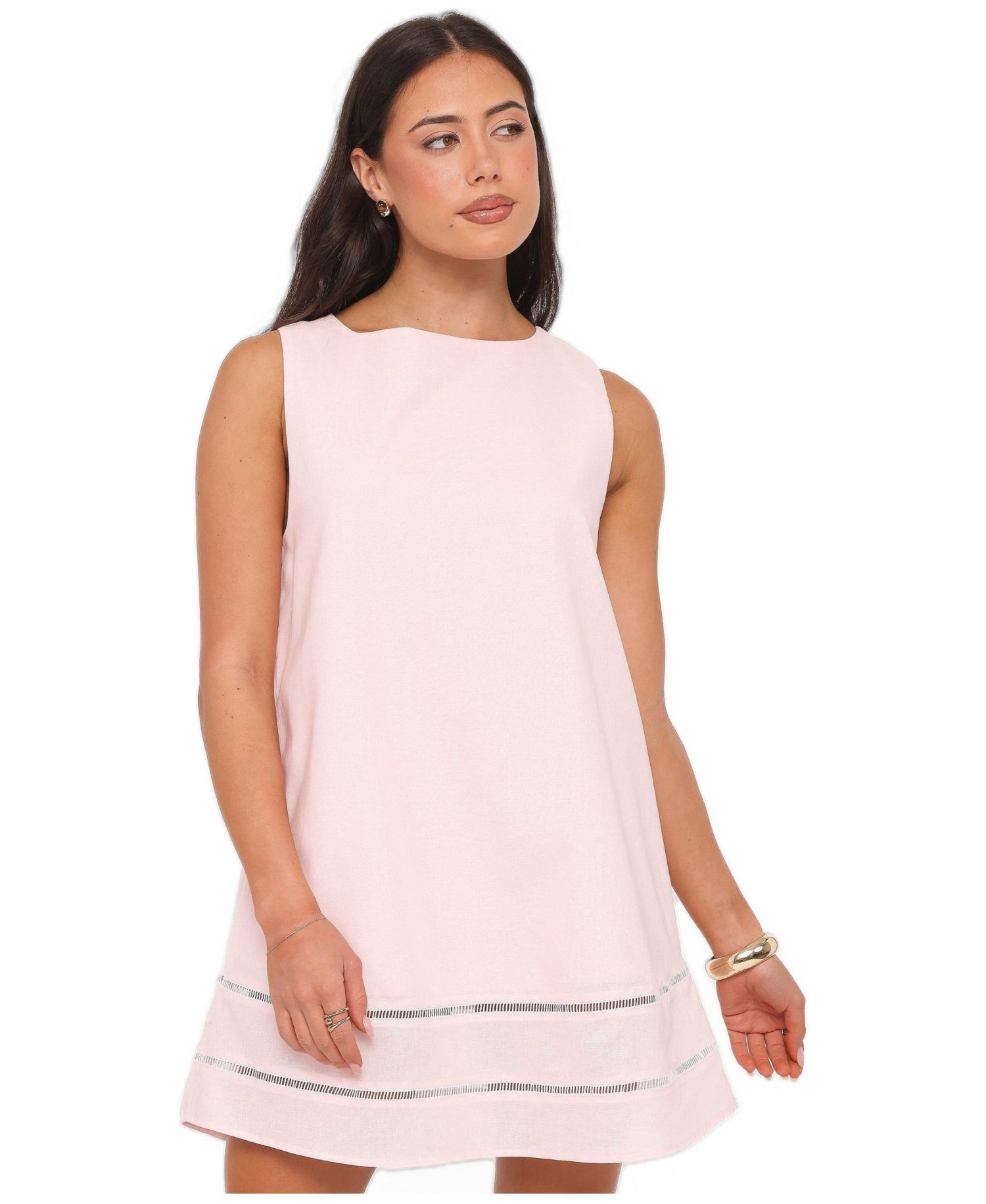 Women's Kiata Boat-Neck Sleeveless Mini Dress