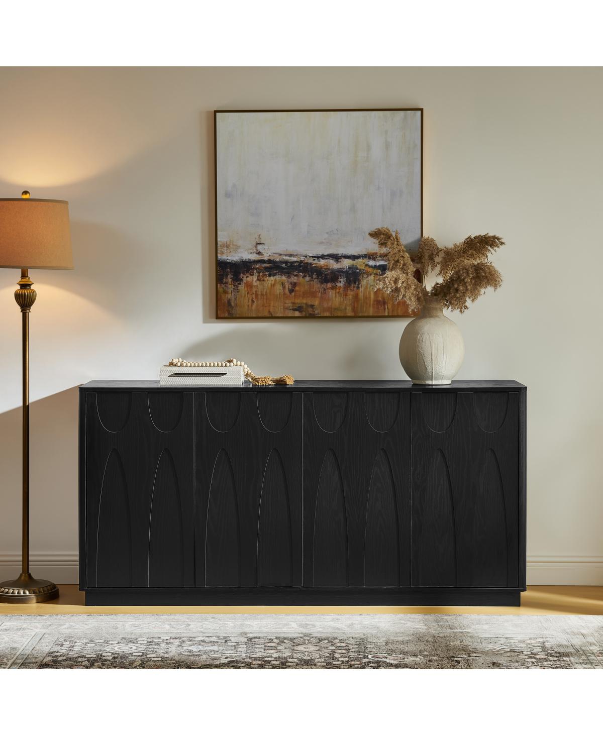 Streamdale Furniture 64" Tv Stand and Storage Cabinet with Magnetic Doors