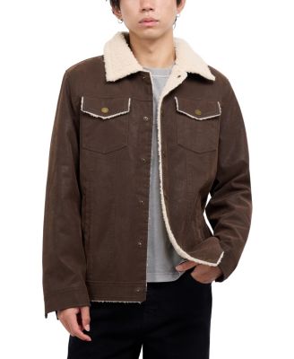 Men's Faux Shearling-Lined Short Jacket