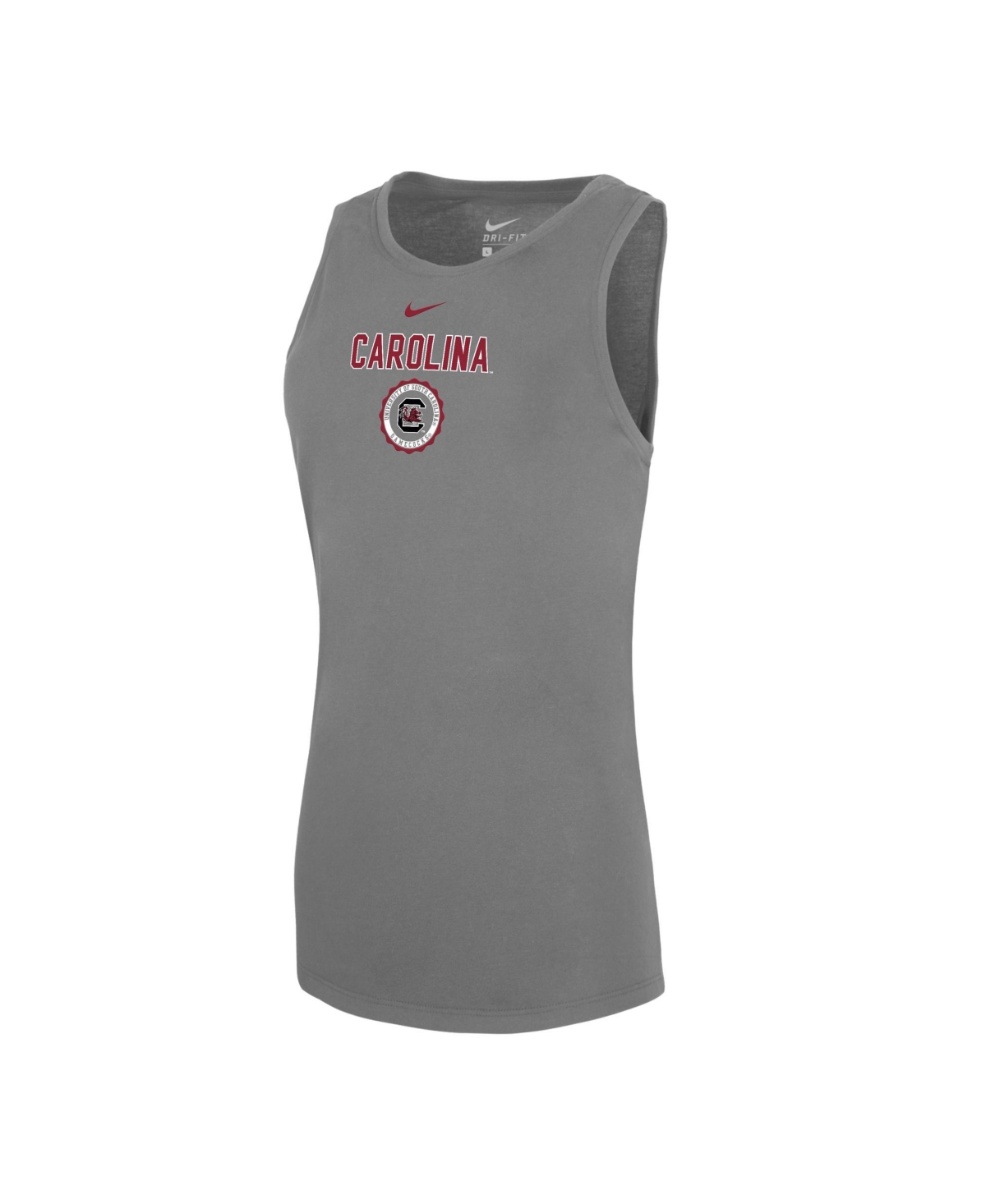 Nike Women's South Carolina Gamecocks Dri-fit Relaxed-fit Tank Top In Gray