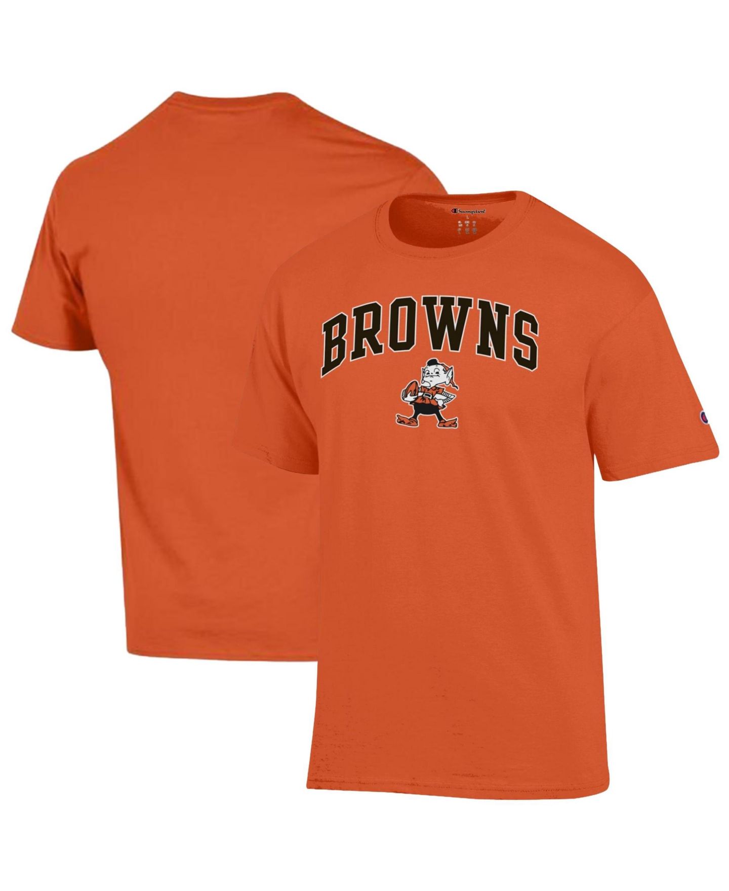 Мужская футболка Champion Orange Cleveland Browns Arch Over Logo — фото 1