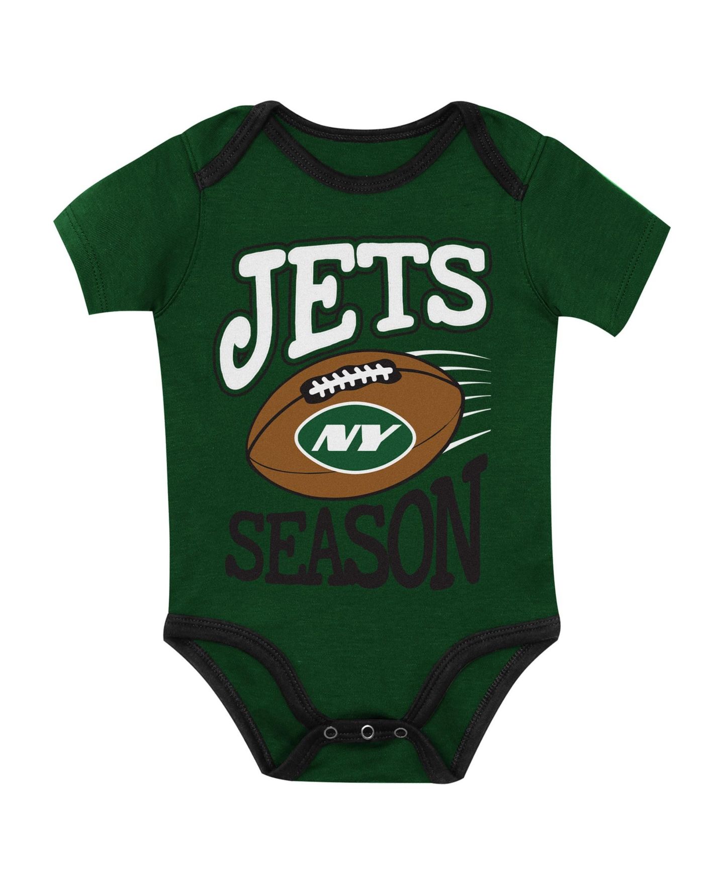 Outerstuff Baby Boys and Girls New York Jets First Round Pick Three-Piece Bodysuit Set — фото 3