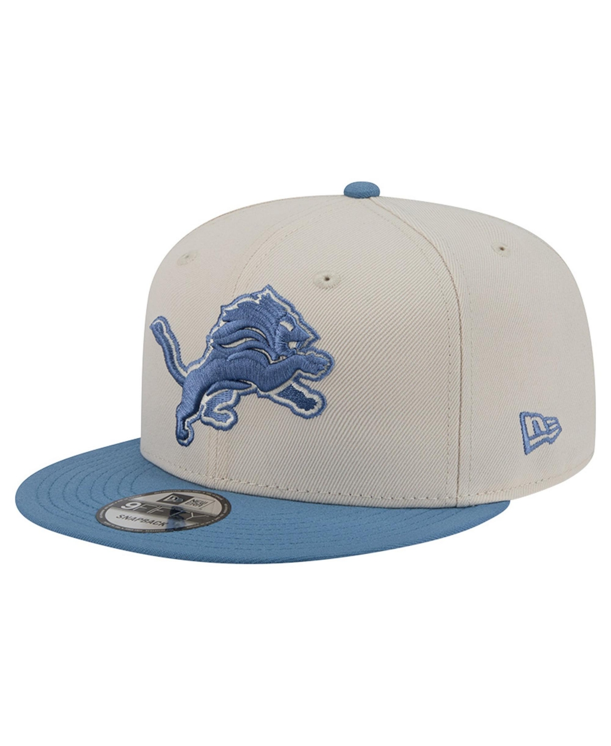Men's New Era Cream/Blue Detroit Lions Color Pack Two-Tone 9FIFTY Snapback Hat