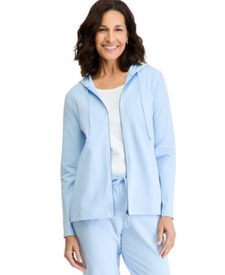 Petite Zip-Front Long-Sleeve Hoodie