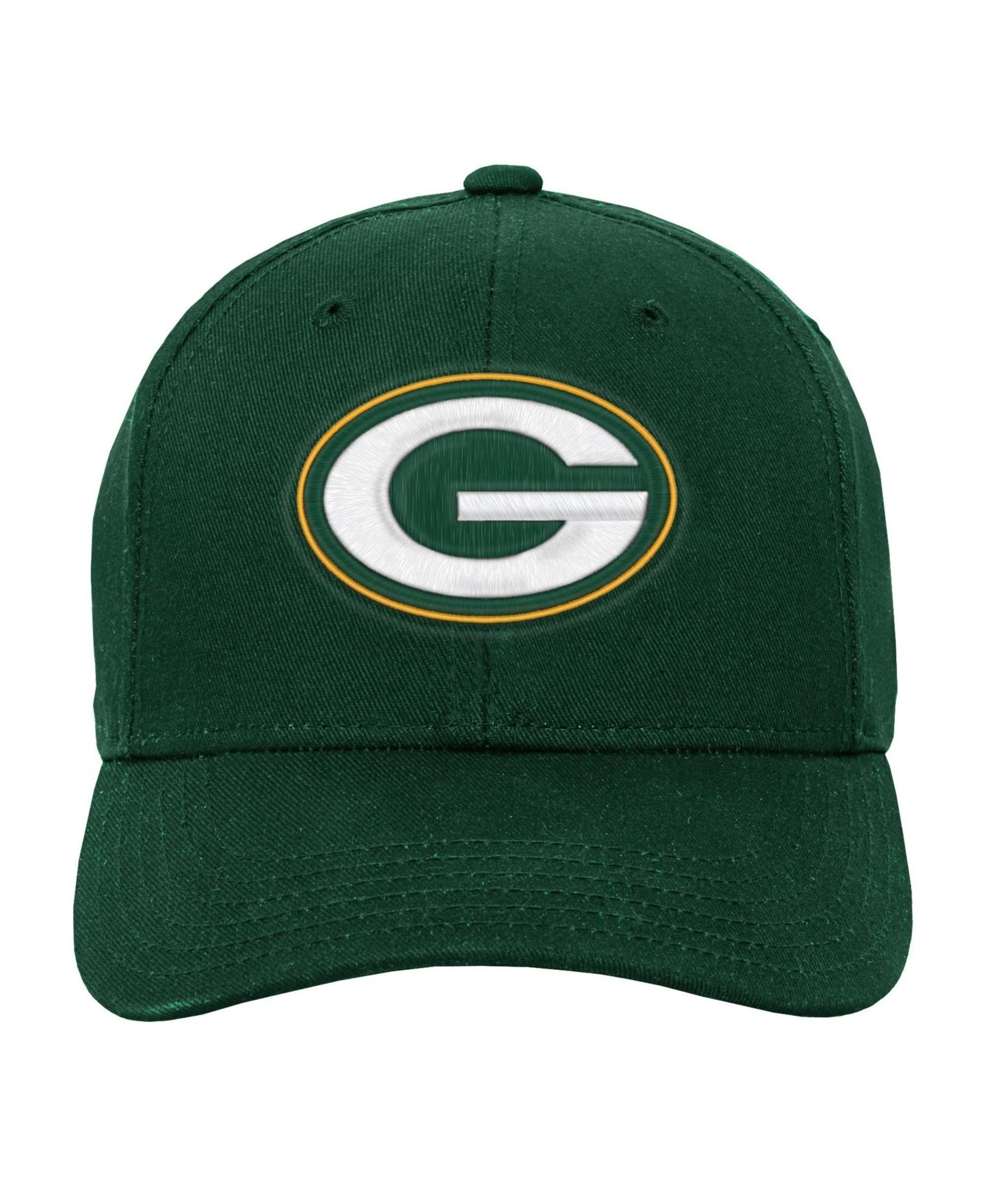 Детская кепка-снэпбэк Outerstuff Green Bay Packers с изогнутым козырьком, зелёная — фото 2
