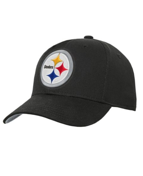 Детская кепка-снэпбэк Outerstuff Pittsburgh Steelers с изогнутым козырьком, чёрная
