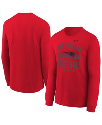 Big Boys and Girls Red New England Patriots Essential Long Sleeve T-shirt