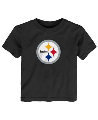 Baby Boys and Girls Black Pittsburgh Steelers Primary Logo T-Shirt