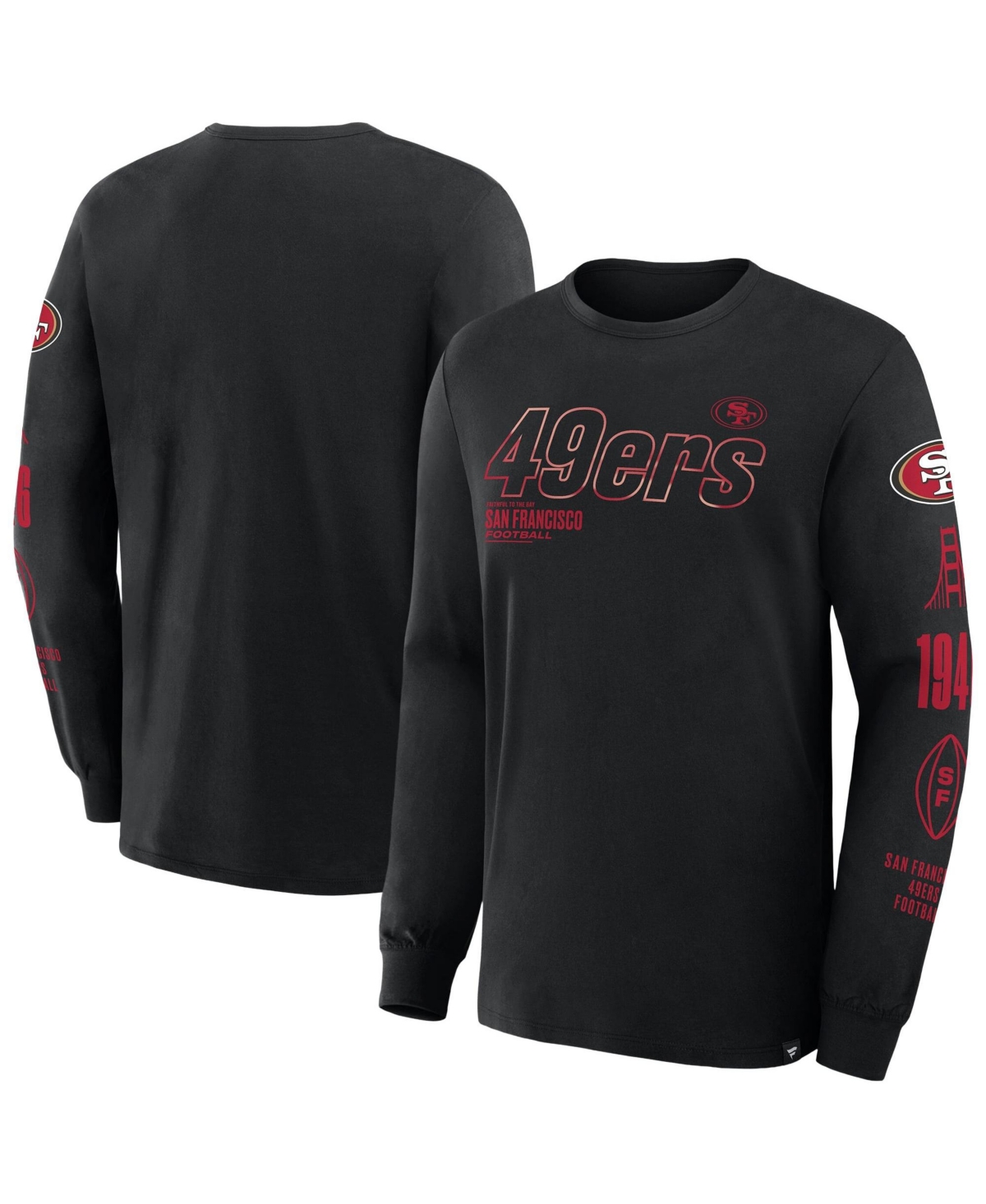 Fanatics Men's Big & Tall Checkdown Pass Long-Sleeve Screen-Print T-Shirt