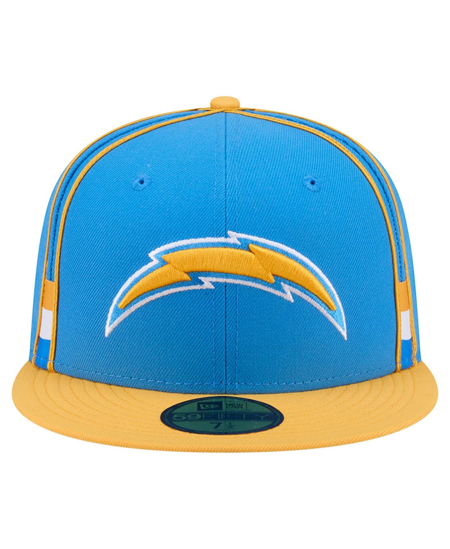 Мужская кепка New Era Powder Blue Los Angeles Chargers Soutache 59FIFTY Fitted Hat — фото 2