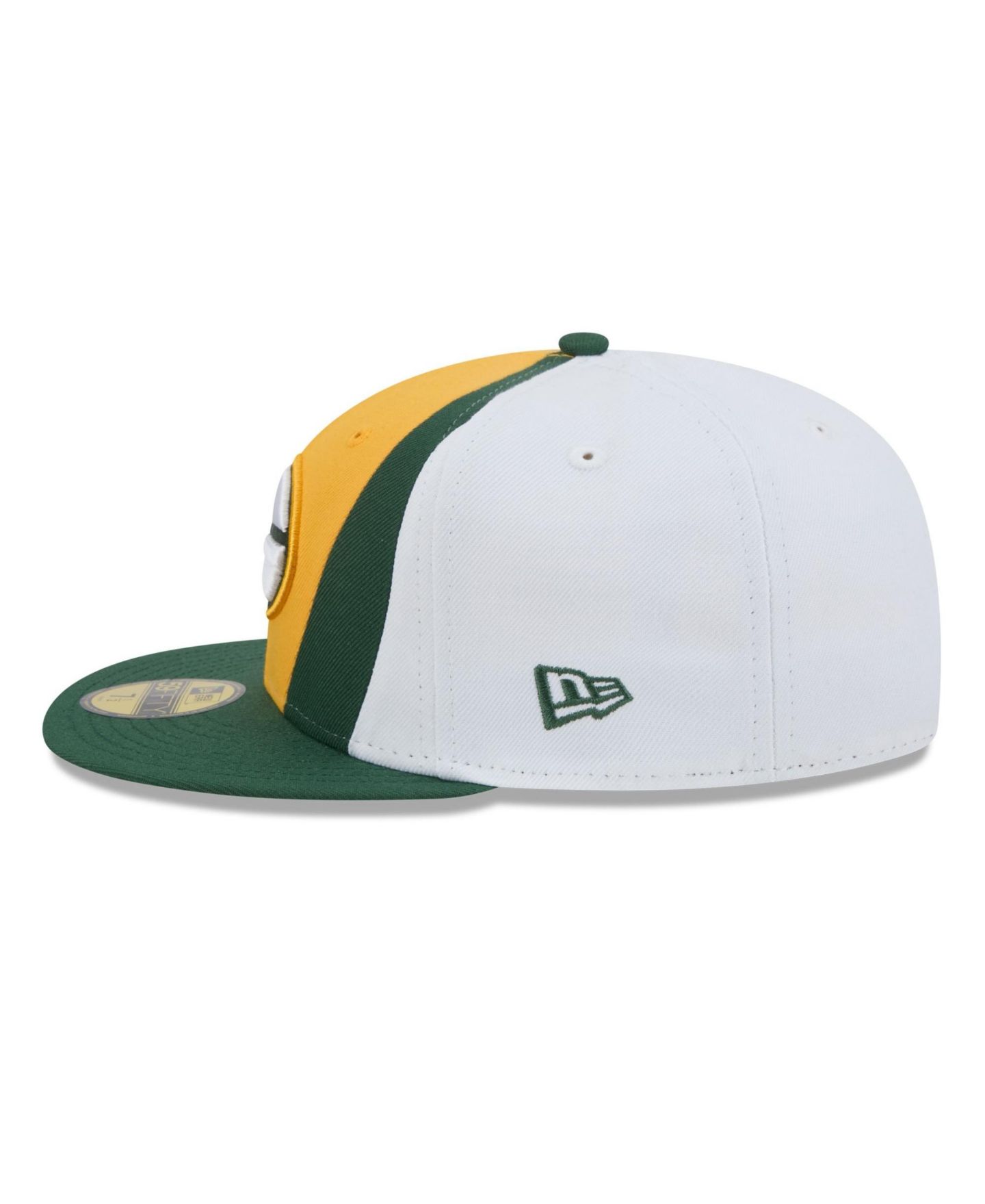 Мужская кепка New Era Gold/Green Green Bay Packers Shock 59FIFTY Fitted Hat — фото 6