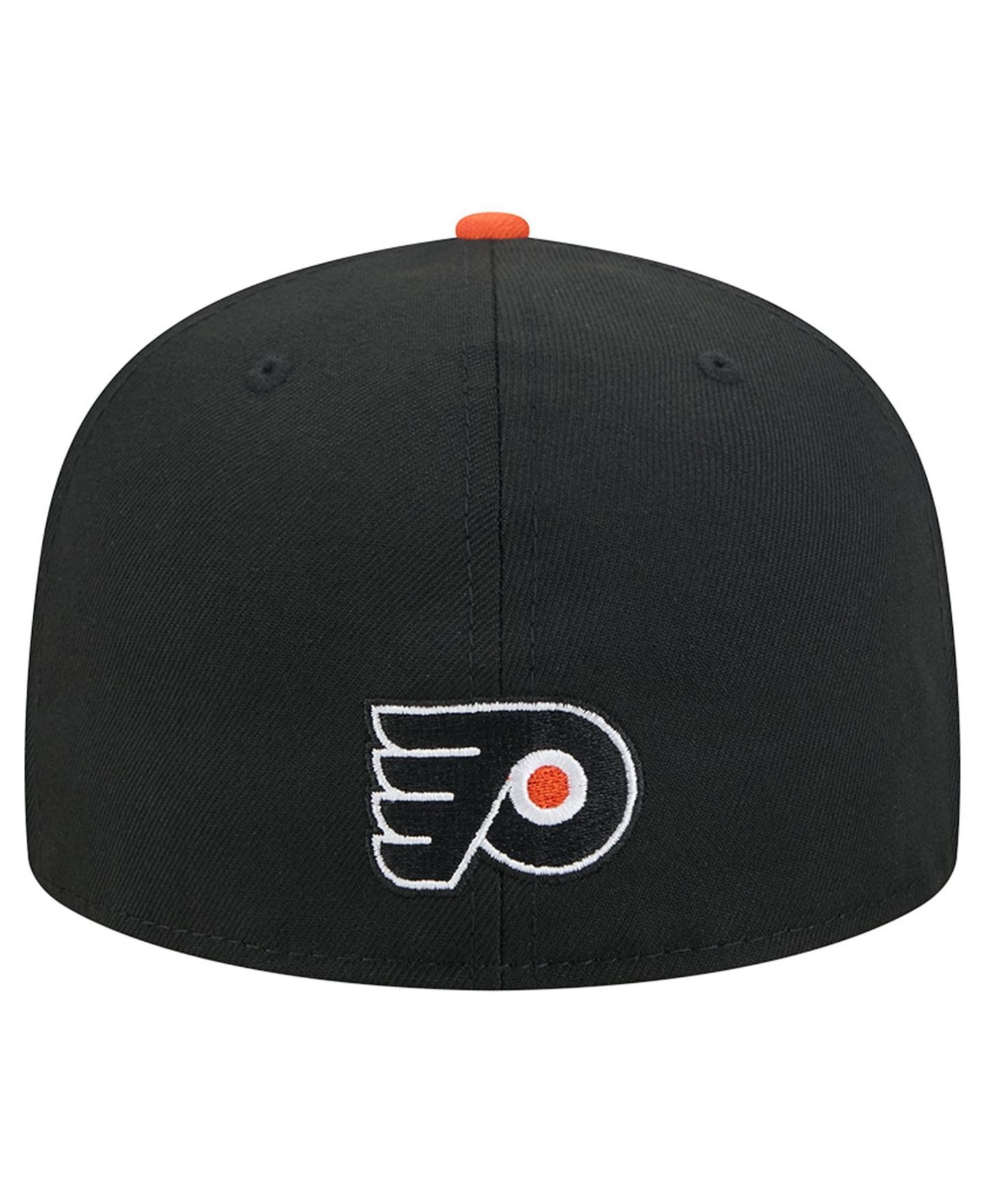 Мужская кепка New Era Black/Orange Philadelphia Flyers City Icon Stitched Overlay 59FIFTY Fitted Hat — фото 4