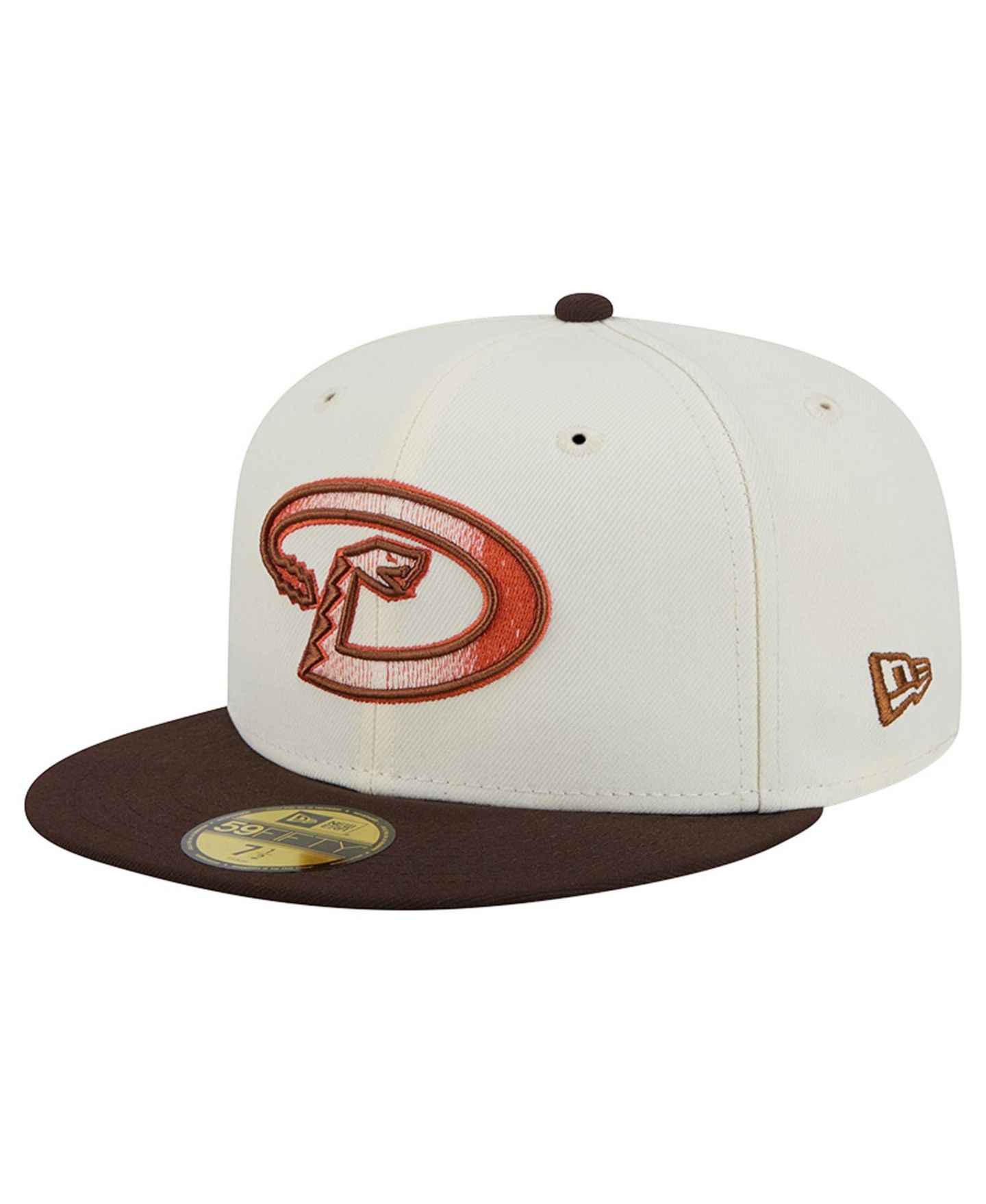 Мужская кепка New Era Natural/Brown Arizona Diamondbacks Pumpkin Spice 59FIFTY Fitted Hat — фото 3