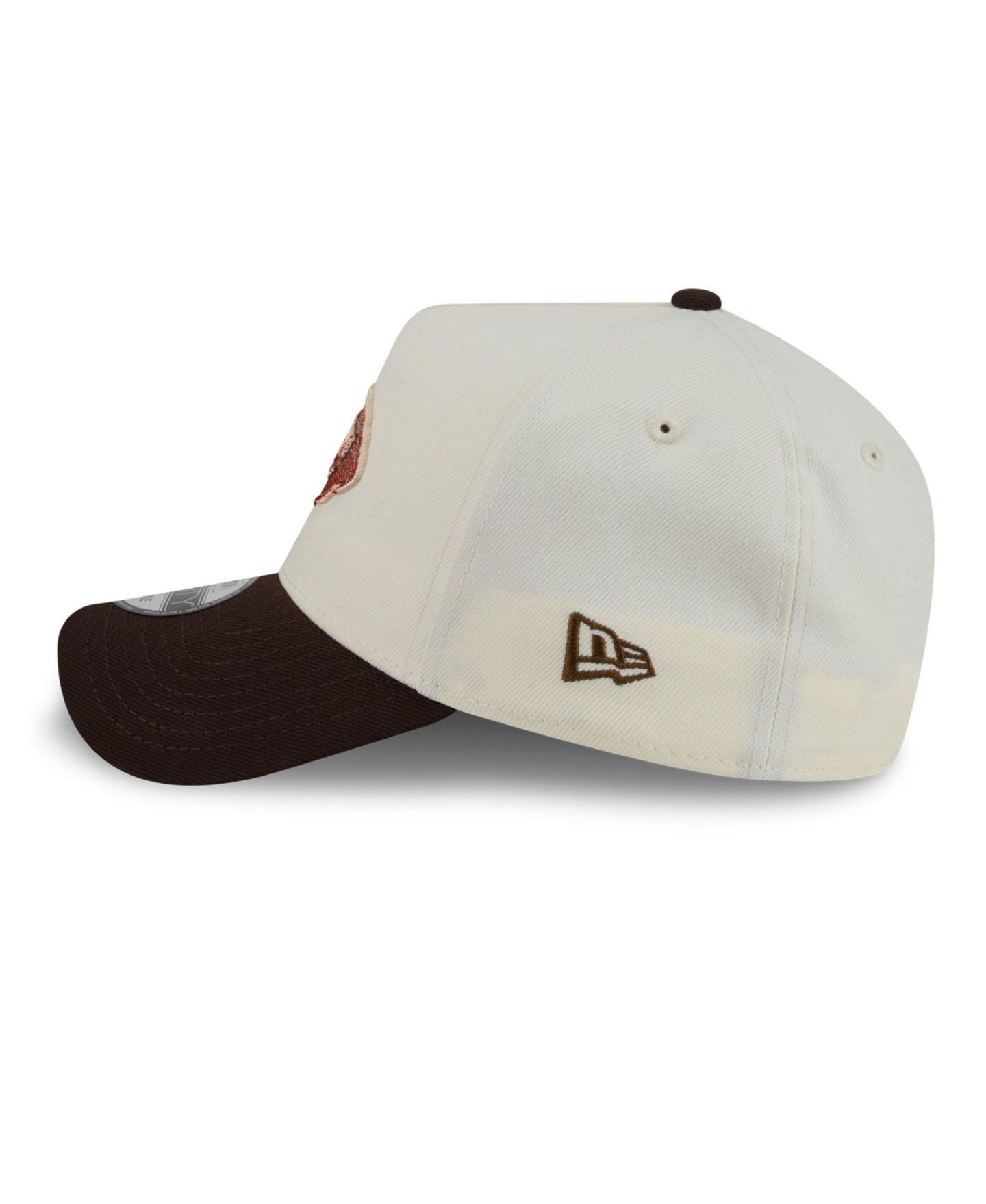 Мужская кепка New Era Cream/Brown Kansas City Chiefs Pumpkin Spice A-Frame 9FORTY Adjustable Hat — фото 6