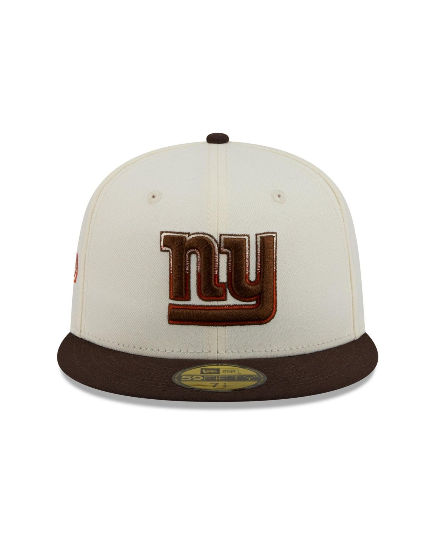 Мужская кепка New Era Cream/Brown New York Giants Pumpkin Spice 59FIFTY Fitted Hat, цвет: Кремовый / Коричневый — фото 2