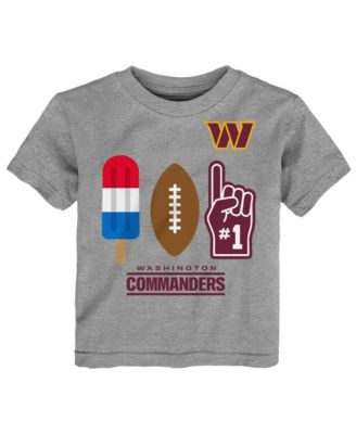 Toddler  Heather Gray Washington Commanders Americana Pop T-Shirt