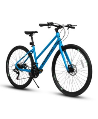 Road Bike with Aluminum Alloy Wheels,21-Speed Gear System,Disc Brakes,Wide Tires - Ideal for Urban Commuting and Student Transportation 