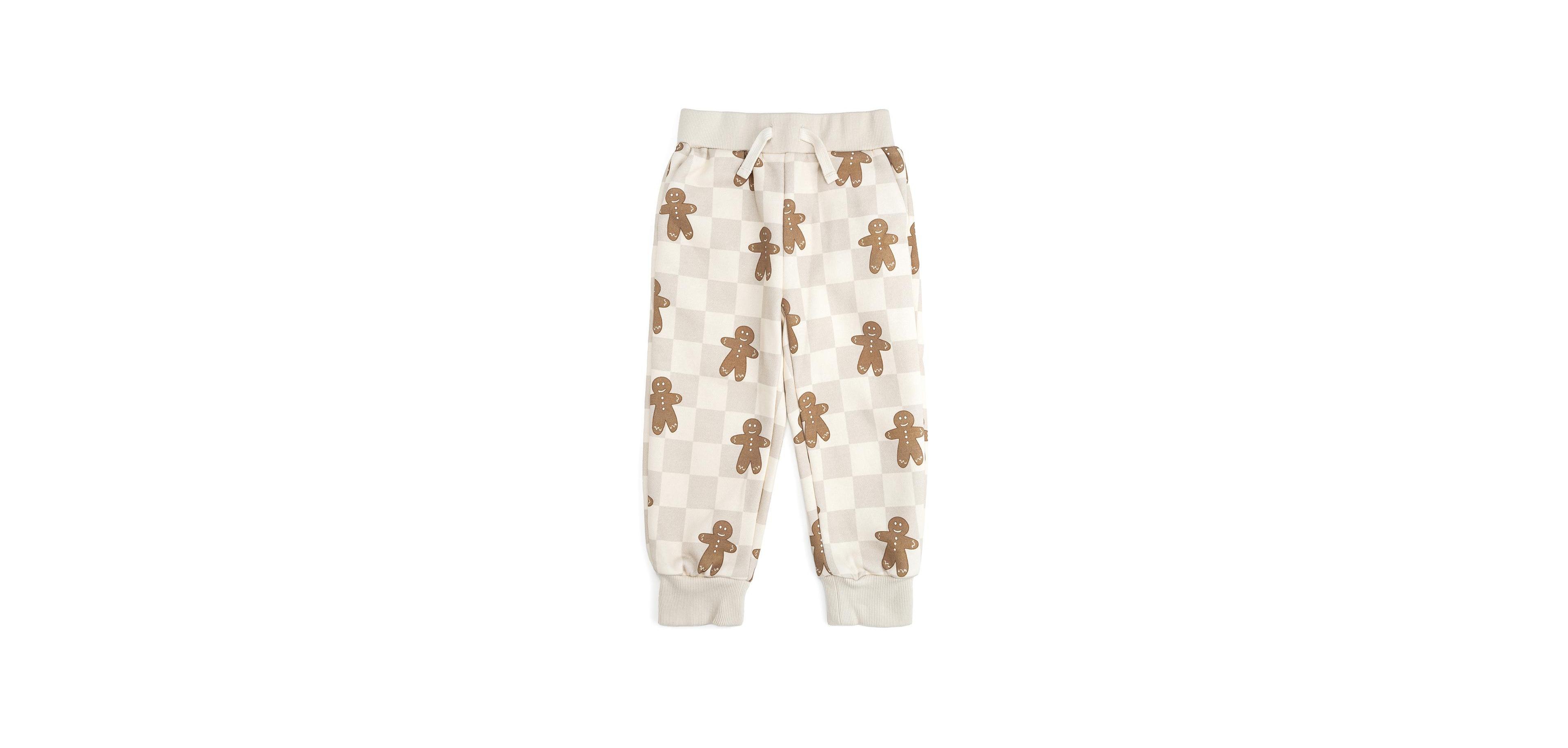 Sweet Wink Toddler Boys' 2T-5T Gingerbread Holiday Fleece-Lined Joggers