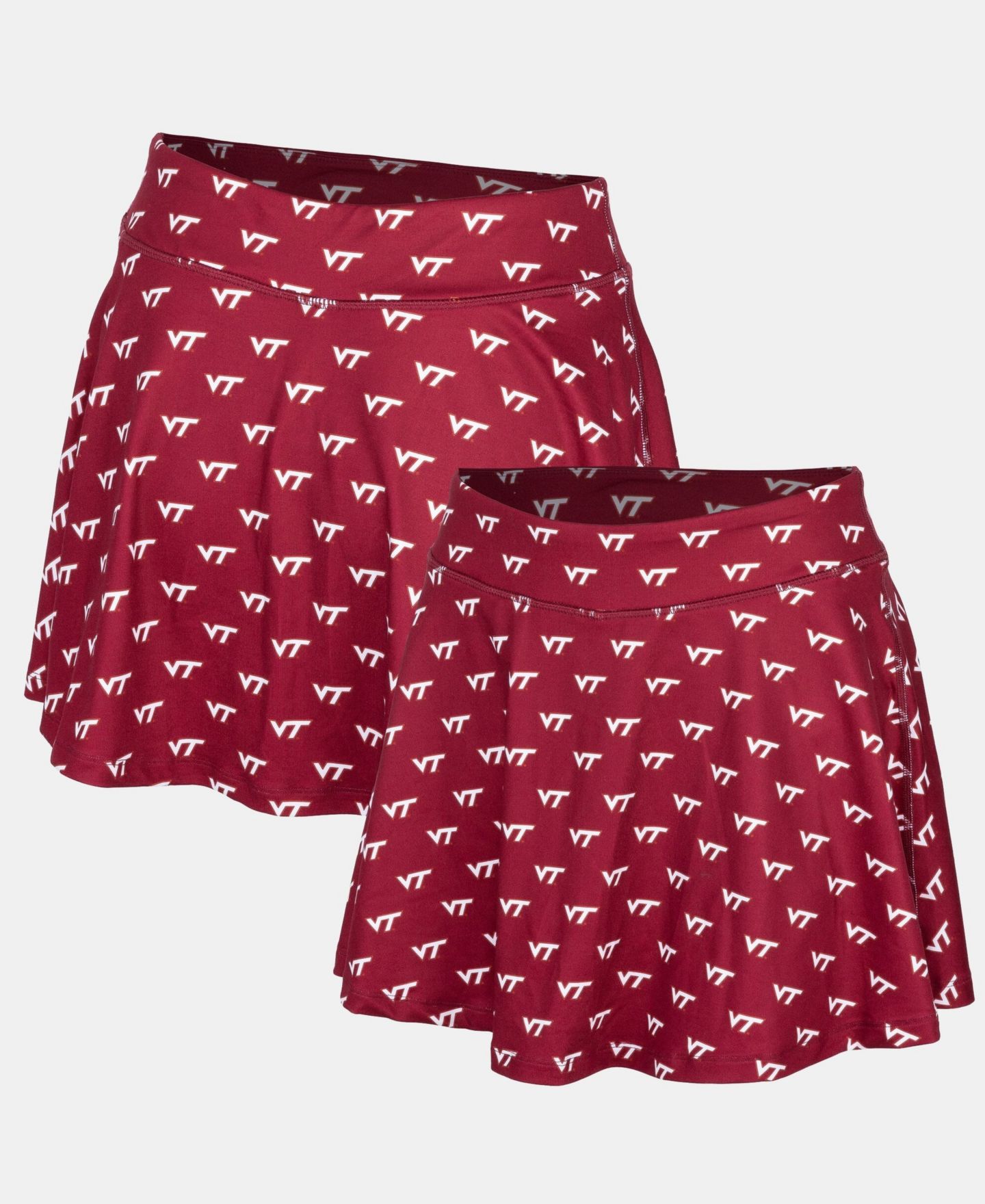 Женская юбка-шорты ZooZatz Maroon Virginia Tech Hokies Allover Print Flowy Skort — фото 1