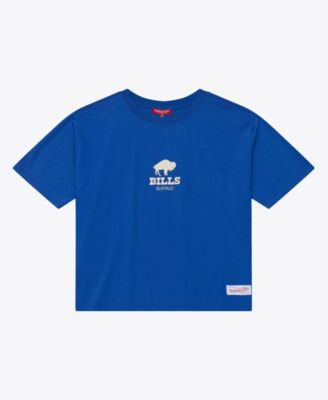 Women's Royal Buffalo Bills Core Essentials Micro Logo Boxy Crop T-Shirt