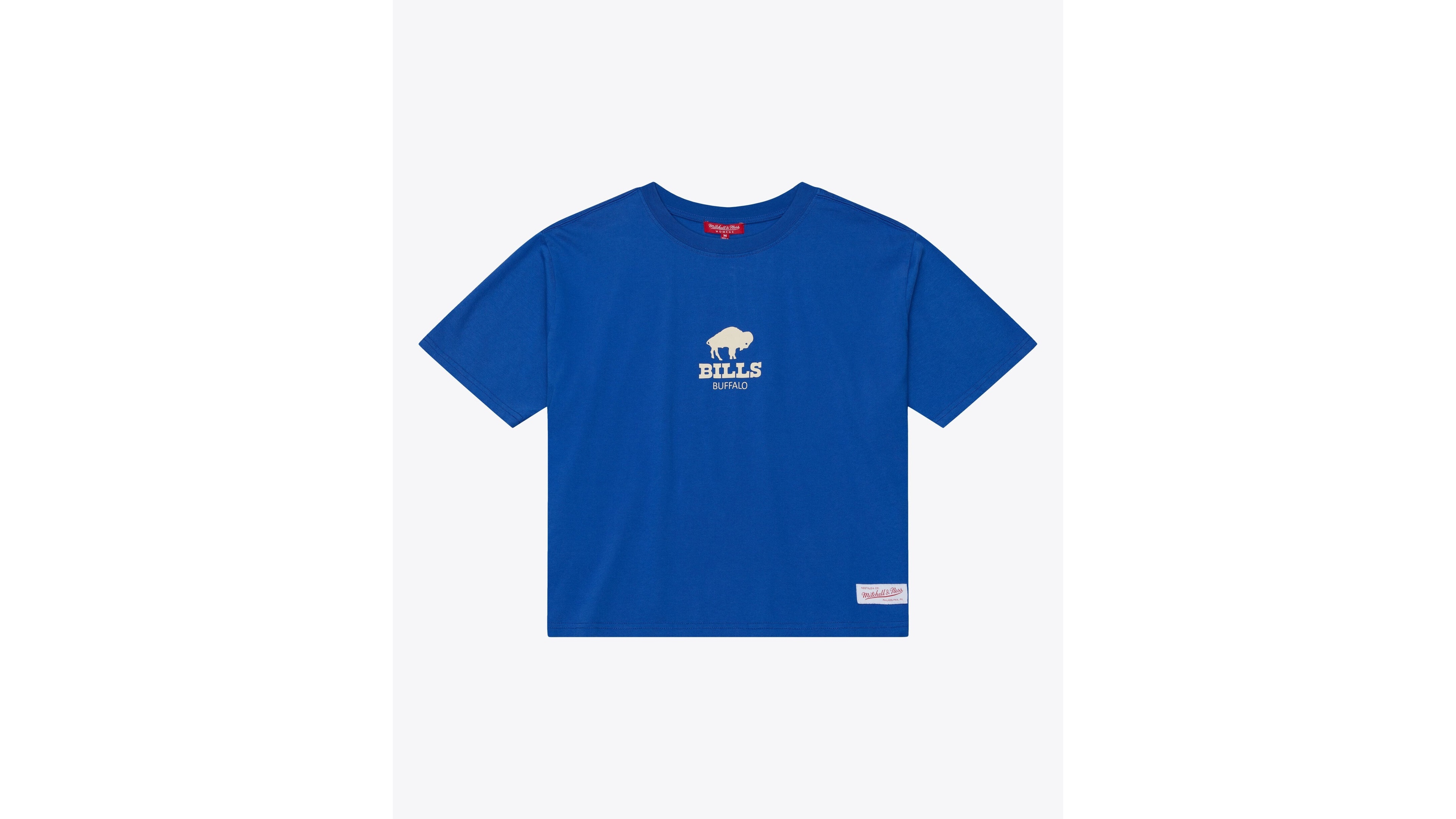 Mitchell & Ness Women's Core Essentials Buffalo Bills Boxy Crop T-Shirt