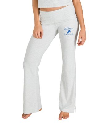 Women's  Gray Detroit Lions Fray Flared Split Hem Pants