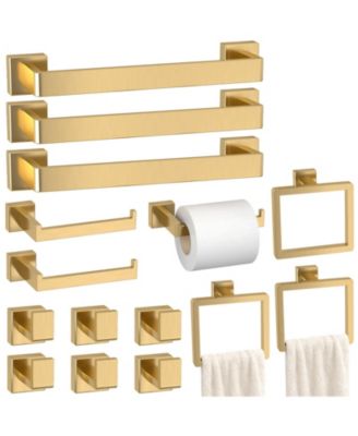 15 Pieces 16" Bathroom Hardware Accessories Set Towel Bar