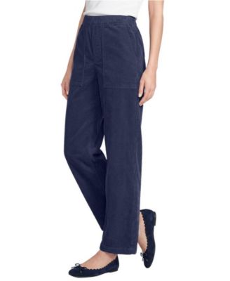 Petite Corduroy High Rise Pull On Utility Barrel Leg Pants