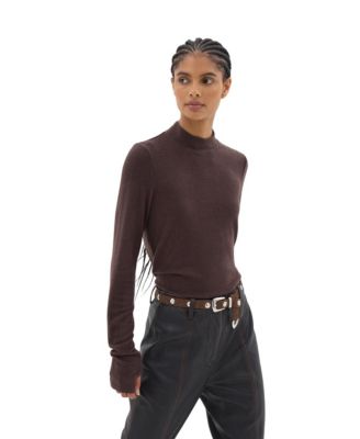 Women's Elarae Mock Neck Long Sleeve Top