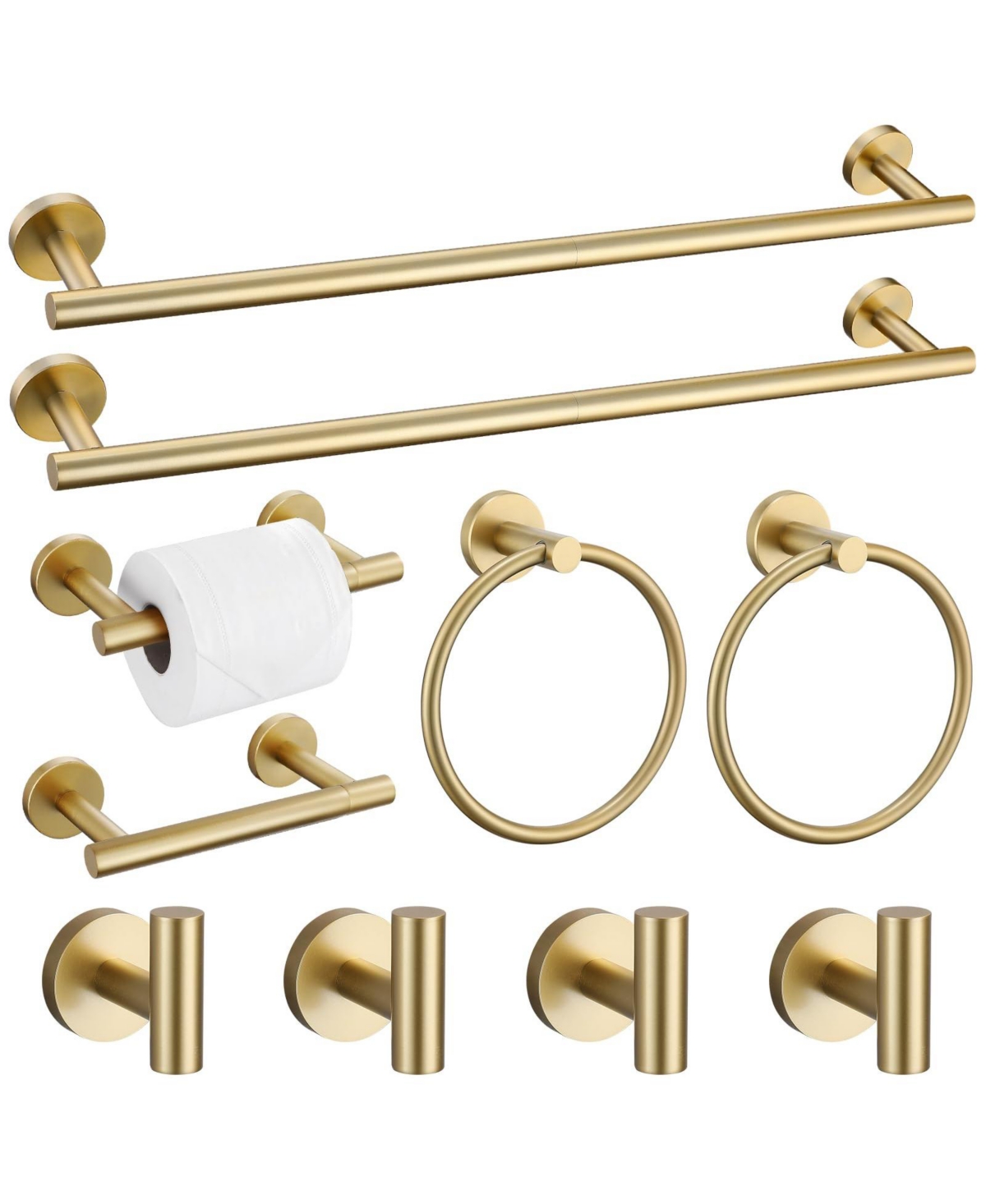 Cyqbd 5 Pieces 23.6" Bathroom Hardware Accessories Set Wall Mounted