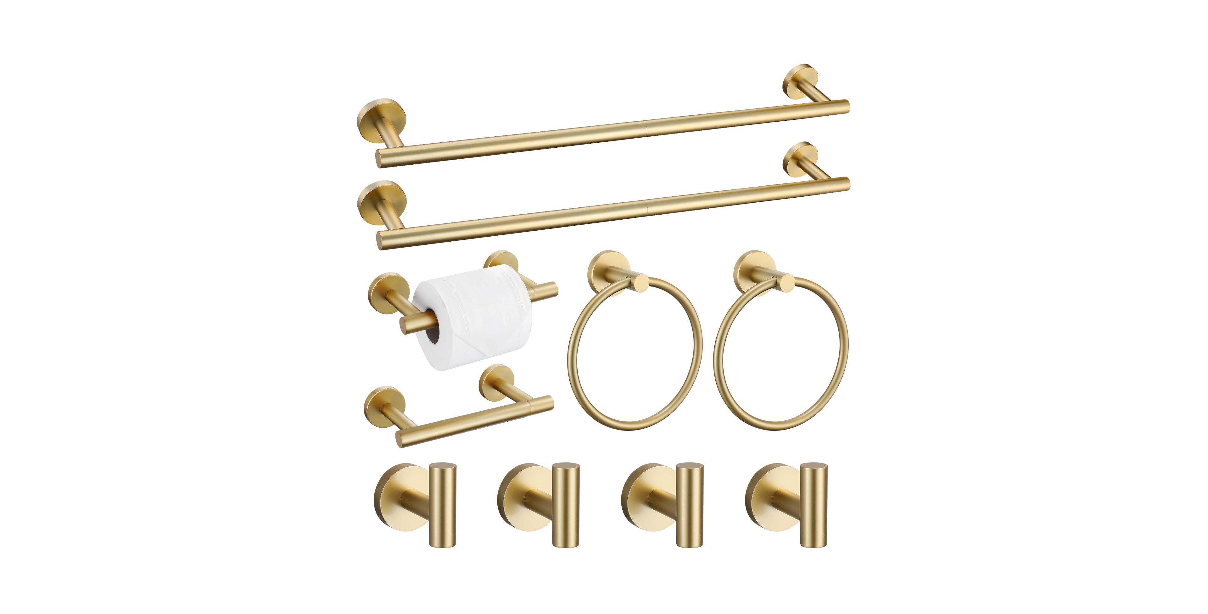 Cyqbd 5 Pieces 23.6" Bathroom Hardware Accessories Set Wall Mounted