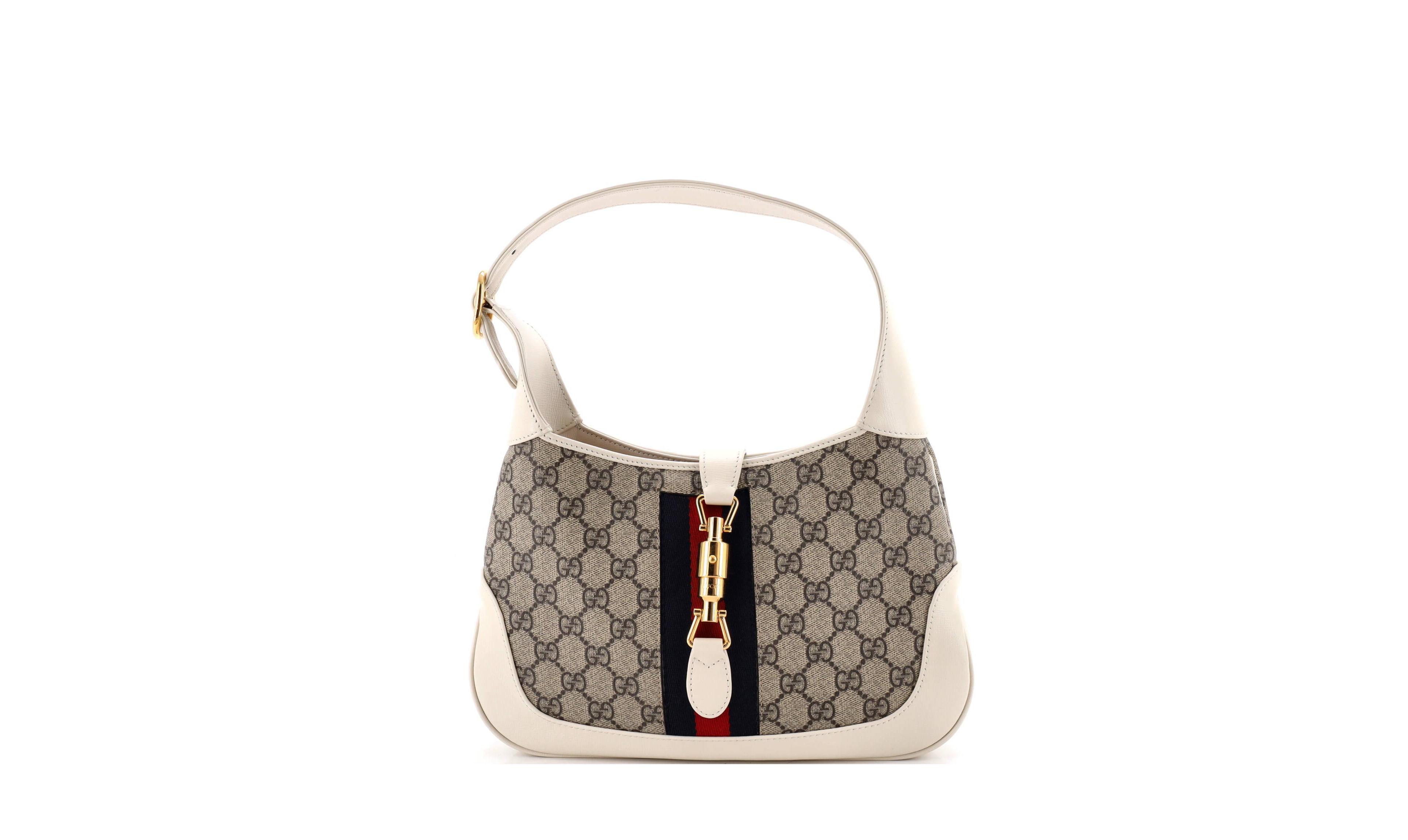 Pre-Owned Gucci Small Jackie 1961 Coated Canvas Hobo
