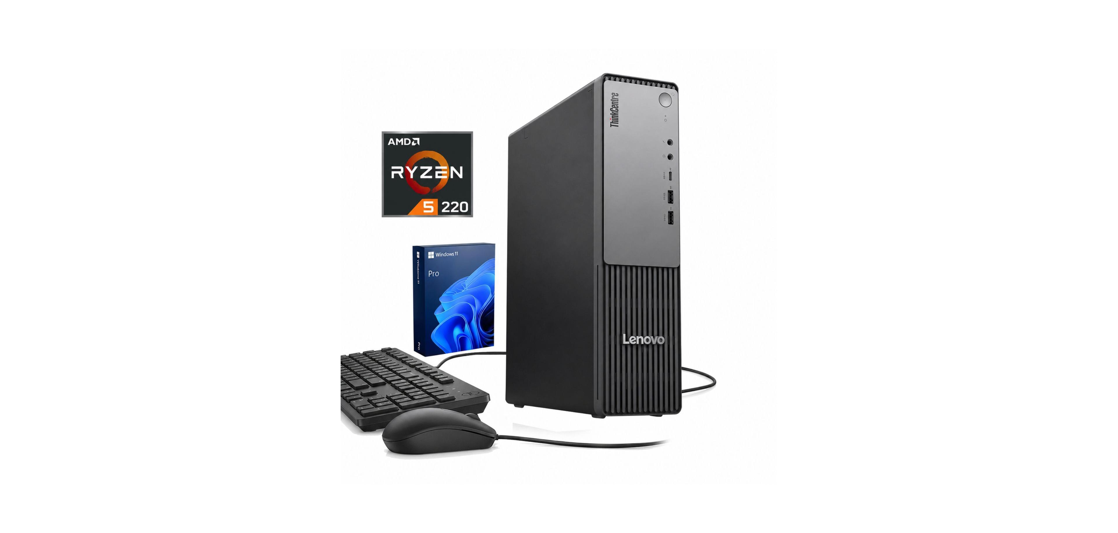 Lenovo ThinkCentre neo 55s Gen 6 Business Desktop, Amd Ryzen 5 220, Amd Radeon Graphics, 32GB Ram, 512GB Ssd, Wired Kb and Mouse, Wi-Fi 7, Win11 Pro