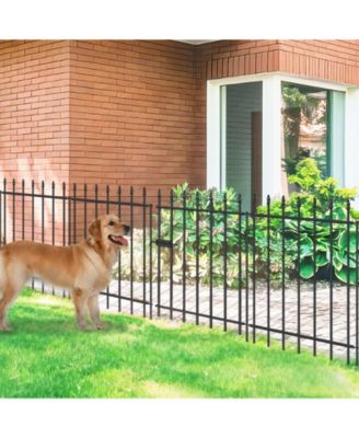 Decorative Metal Garden Fence With Gate 30IN X 10FT Outdoor Border