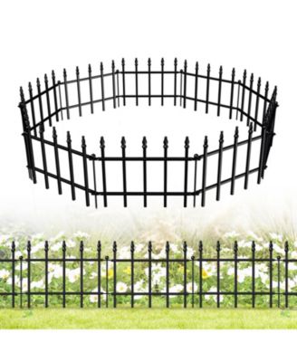 Decorative Metal Garden Fence 11IN X 12FT Small Border With Stakes