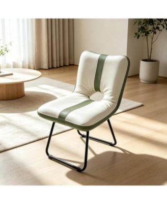 Foldable Comfy Chair with Back Support, Portable Lounge Chair for Bedroom, Dorm and Gaming