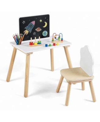 Kids Weaning Table and Chair Set with Chalkboard