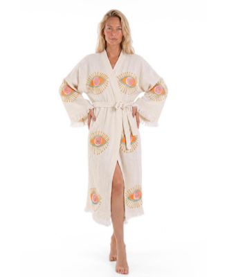 Women's Aria Long-Sleeve V-Neck Beach Cover-Up