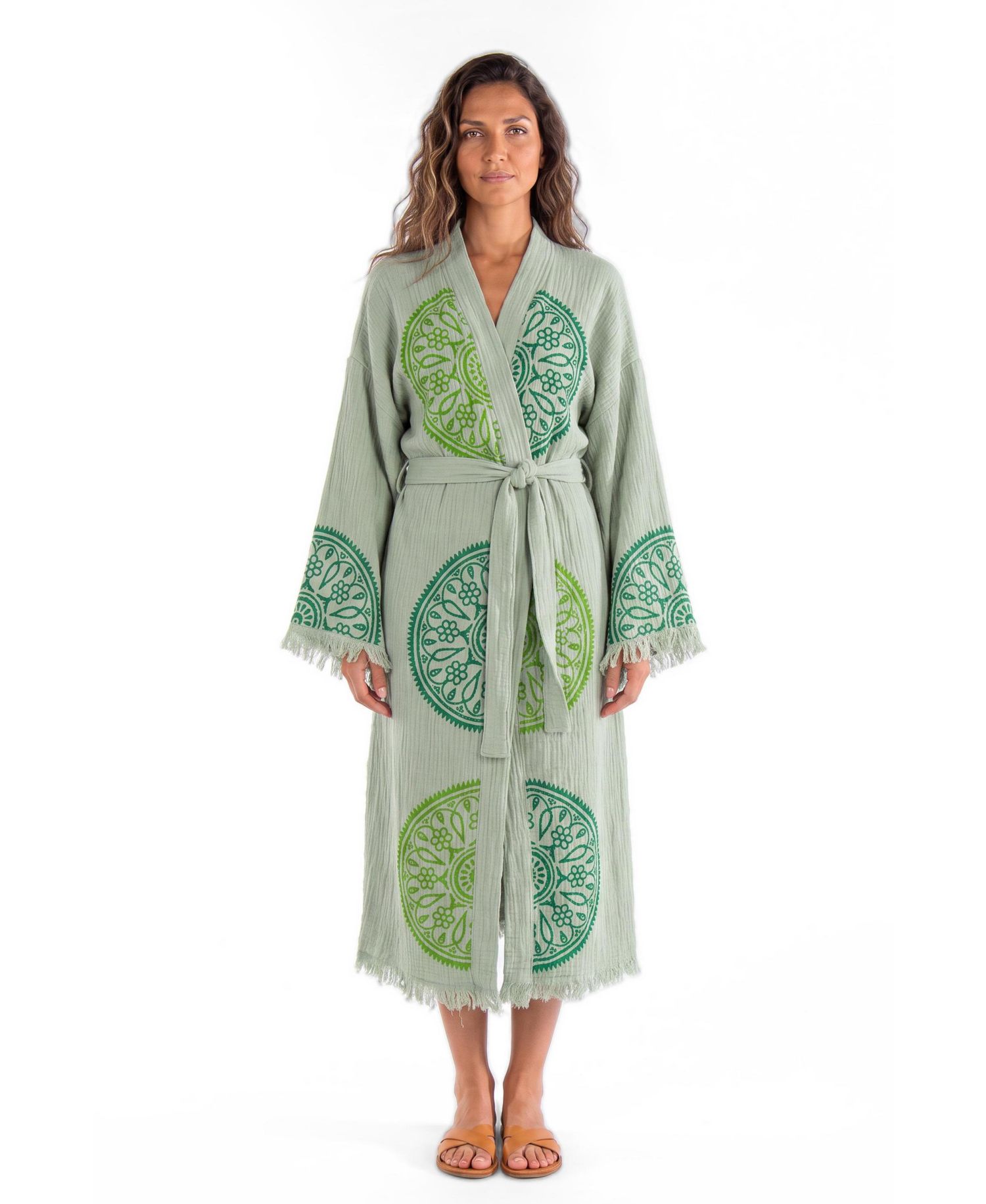 Women's Estelle Handmade Muslin Long-Sleeve Cover-Up Robe