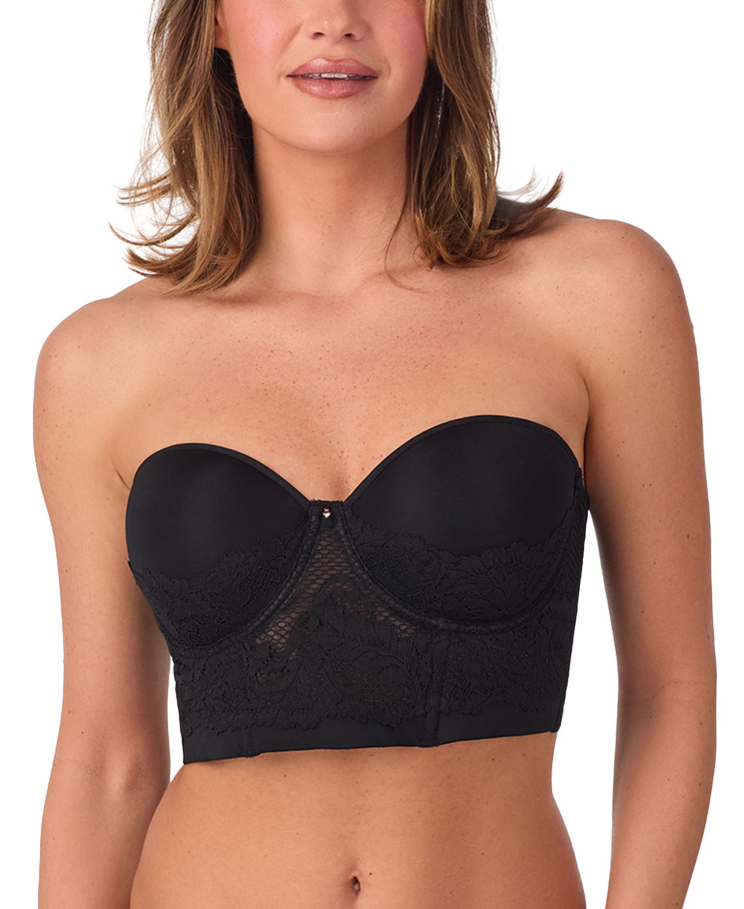 Lace Allure Strapless Lace Bustier