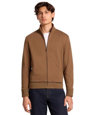 Men's Mock Neck Cotton-Blend Full-Zip Jacket