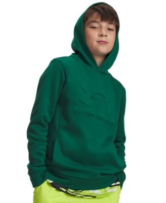 Boys' 8-20 Armour Fleece Embossed Long-Sleeve Kangaroo-Pocket Hoodie