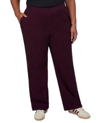 Plus Size Pull-On Straight Pants