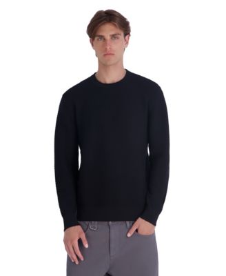 Men's Textured Crewneck Modern-Fit Sweater