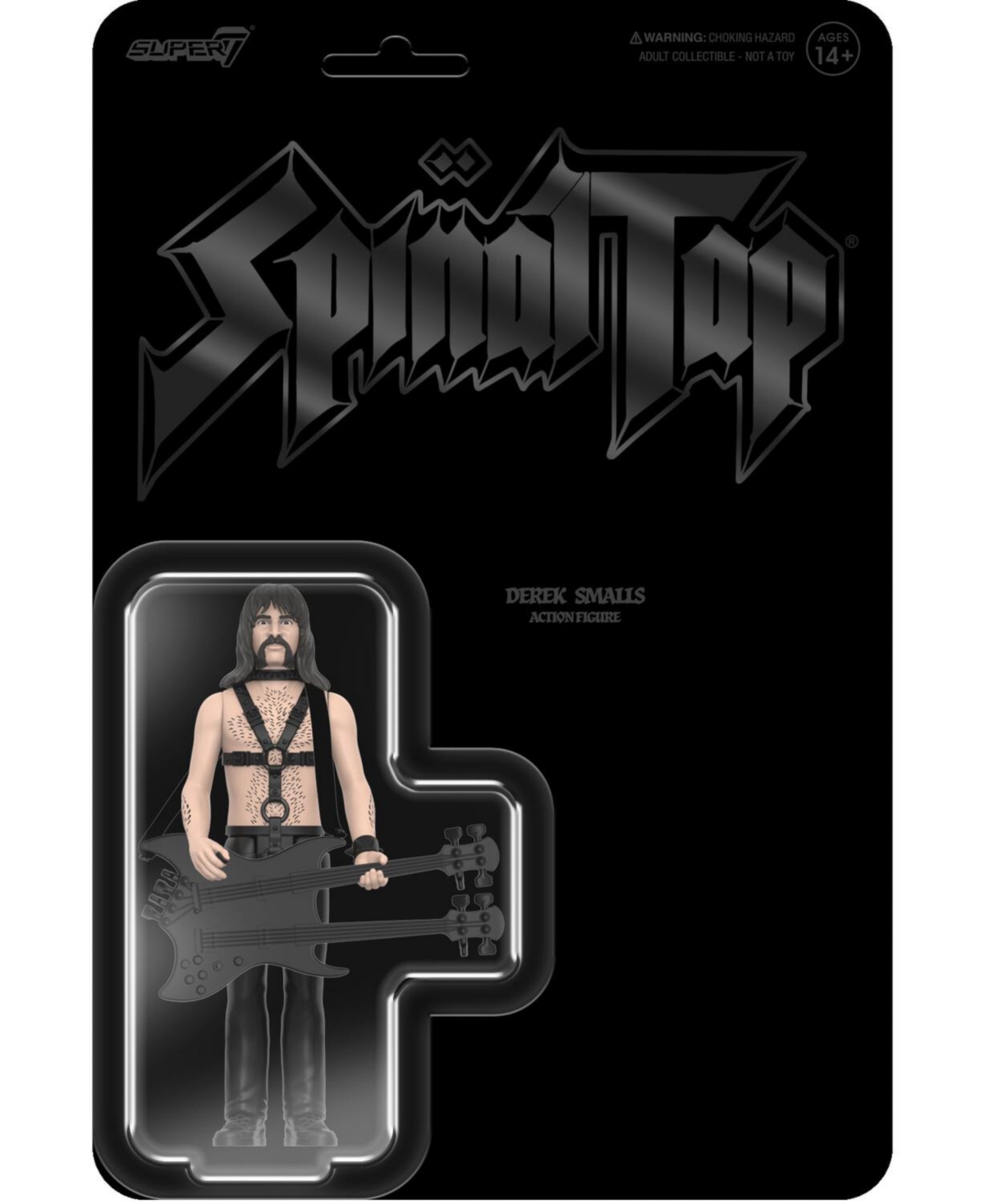Super7 Spinal Tap Derek Smalls None More Black Collectible Action Figure, Ages 14+