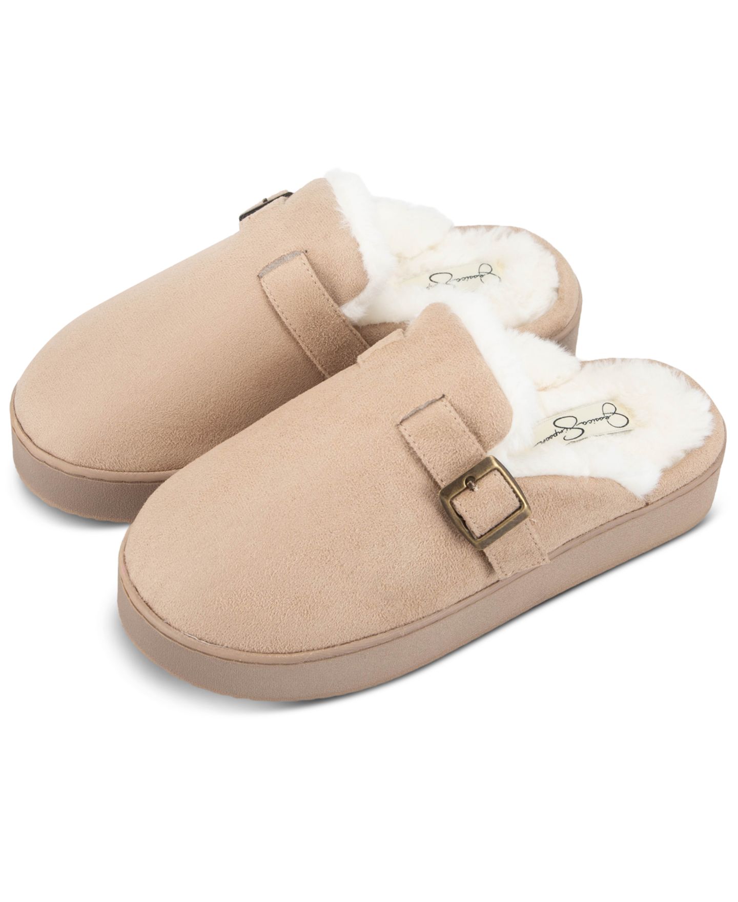 Женские сабо Jessica Simpson Microsuede Platform Clog Slippers, цвет: Песочный — фото 3