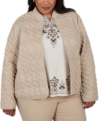 Plus Size Quilted Lightweight Jacket