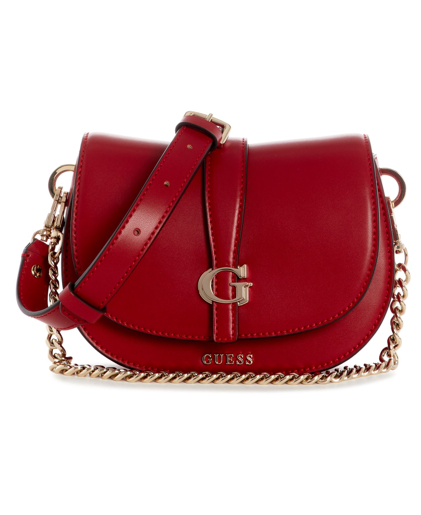 Сумка через плечо Guess Carrie Mini с клапаном, цвет: Тёмный вишнёвый — фото 1